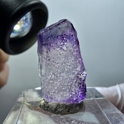 Very clear phantom fluorite cube crystal Erongo, Namibia 22*12*6mm #11936 