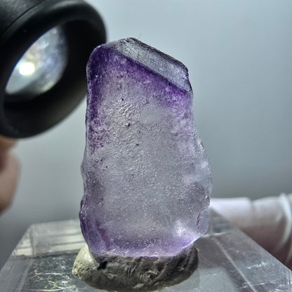 Very clear phantom fluorite cube crystal Erongo, Namibia 22*12*6mm #11936 