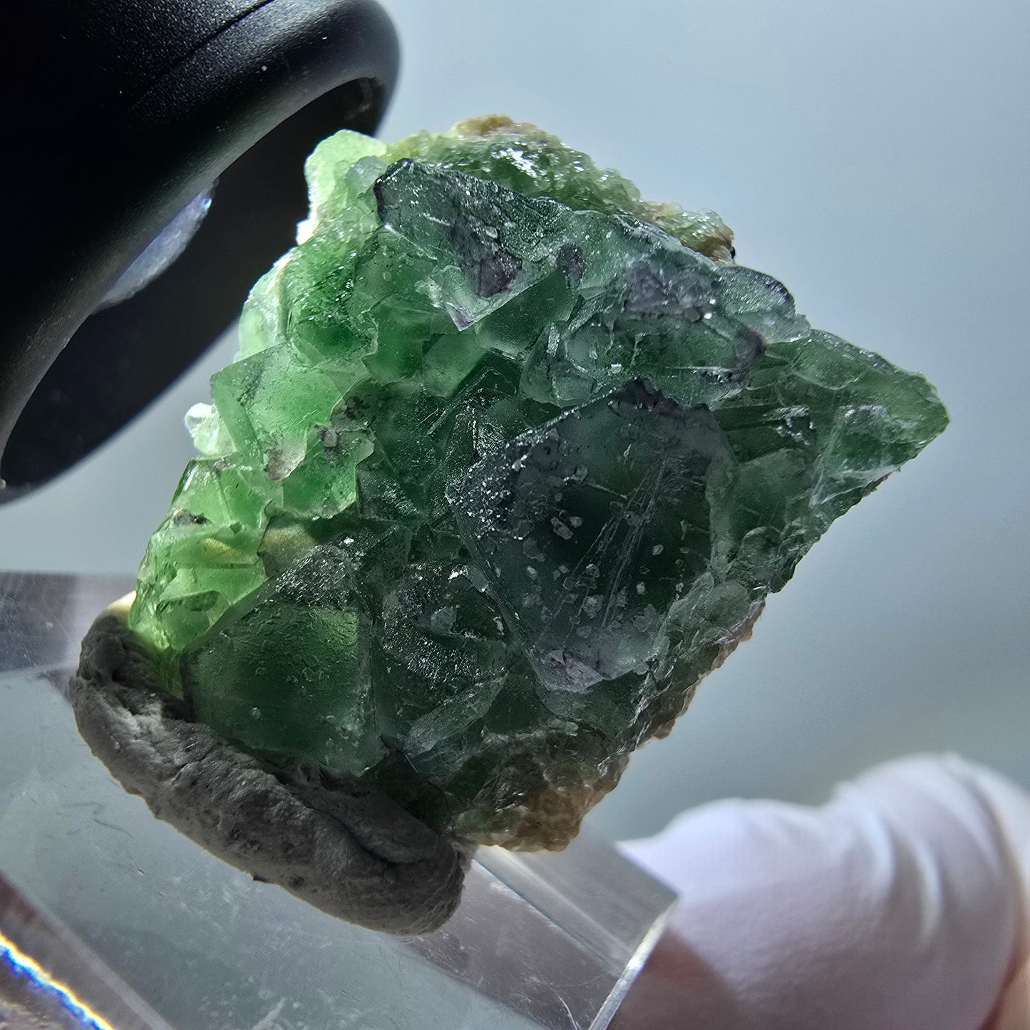 Fluorite fantôme, Tourmaline Schörl, Stade muscovite Erongo, Namibie 28*28*13mm #11944 