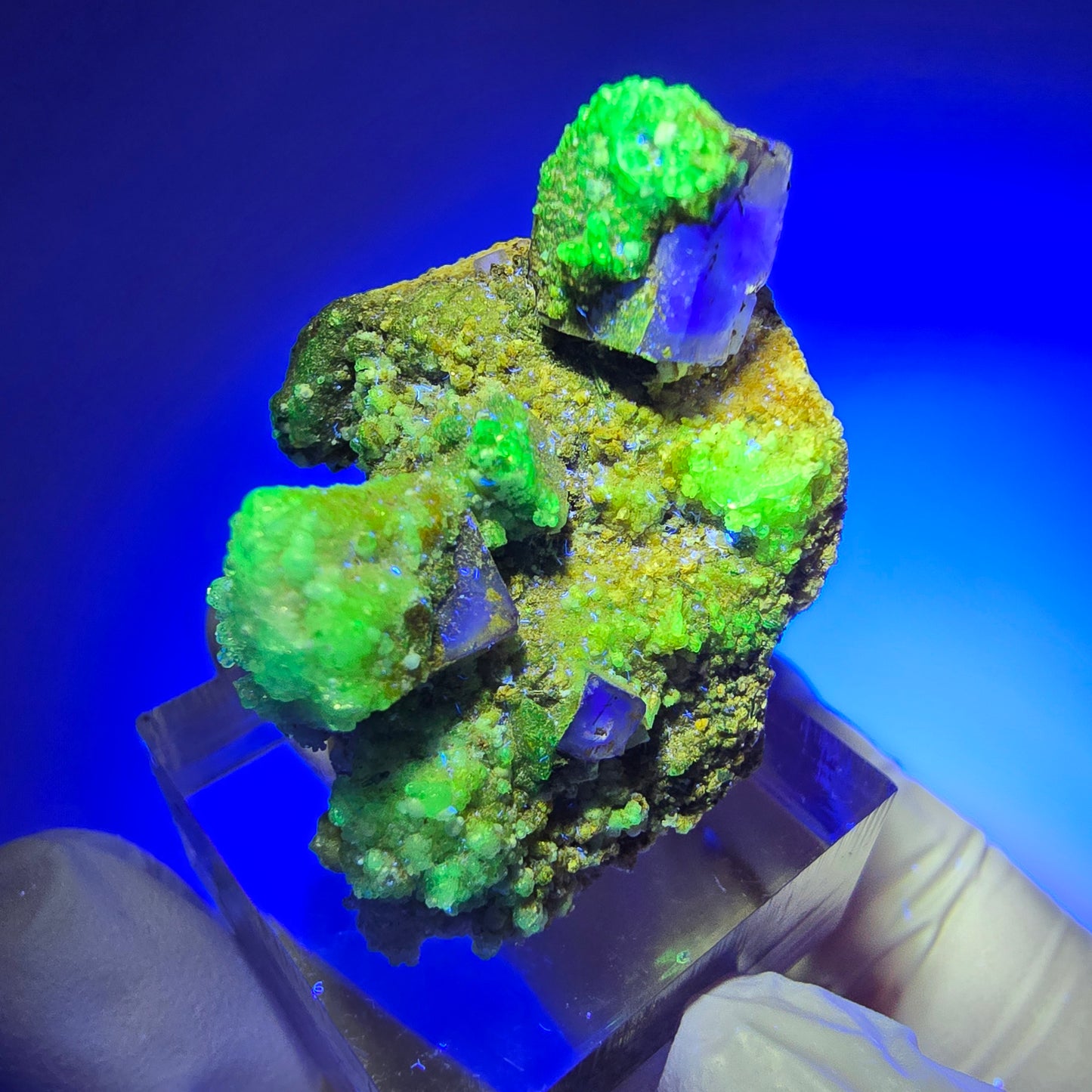 Phantom Fluorite, Hyalite, Schörl Tourmaline, Orthoclase Stage Erongo, Namibia 37*28*28mm #11958 