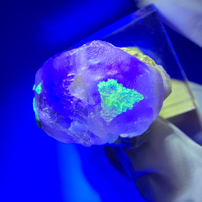 Fluorite fantôme, Hyalite, Schörl Tourmaline Stage Erongo, Namibie 31*24*18mm #11960 