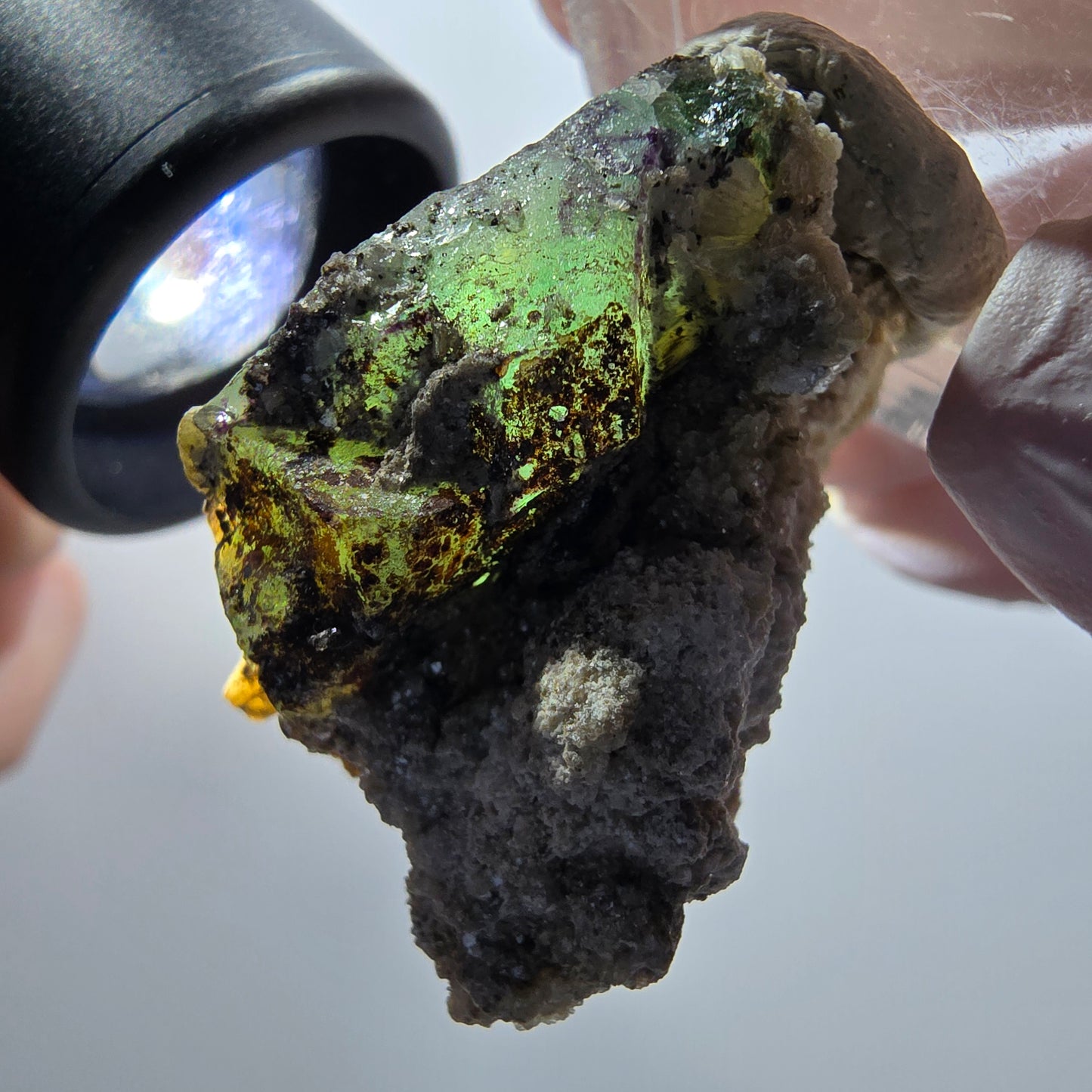 Fluorite fantôme, Tourmaline Schörl, Stade muscovite Erongo, Namibie 39*30*24mm #11969 