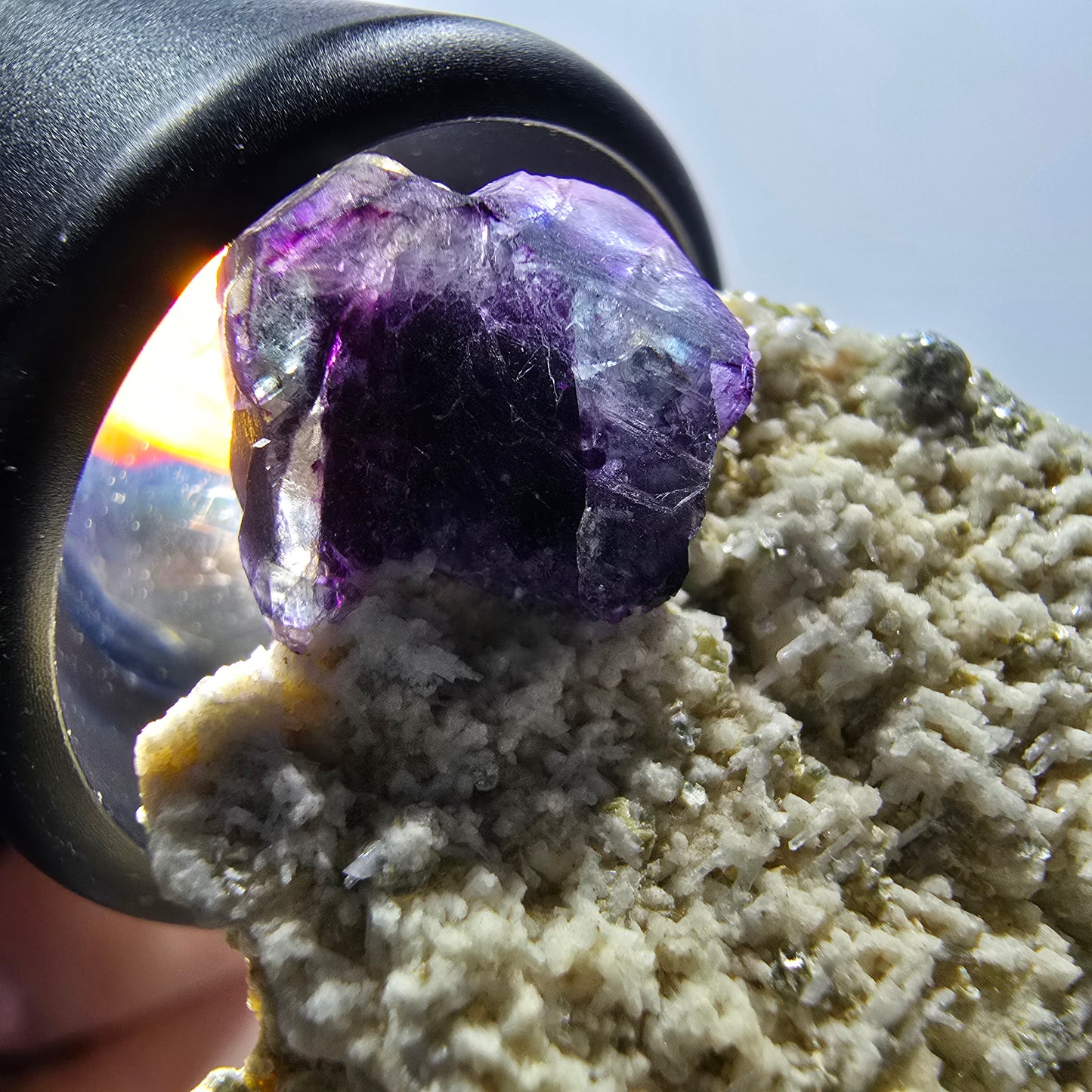 Cube de fluorite fantôme, muscovite, spécimen d'orthose d'Erongo, Namibie 40*35*13 mm #11970 