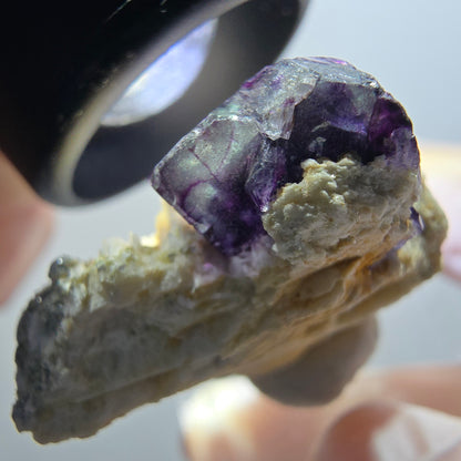 Cube de fluorite fantôme, muscovite, spécimen d'orthose d'Erongo, Namibie 40*35*13 mm #11970 
