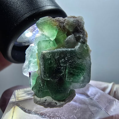 Phantom Fluorite Cube, Muscovite Specimen Erongo, Namibia 29*24*13mm #11980 