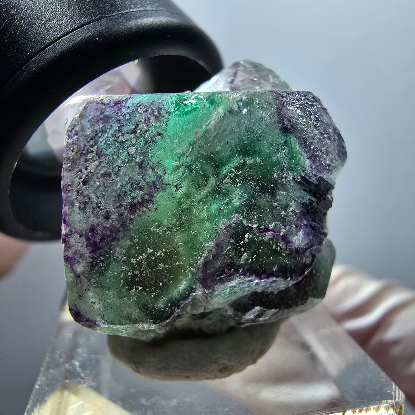 Fluorite fantôme, Tourmaline Schörl, Stade muscovite Erongo, Namibie 30*26*23mm #11984 