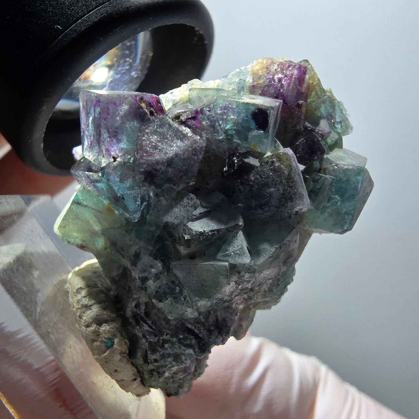 Fluorite fantôme, tourmaline Schörl, muscovite Stage Erongo, Namibie 36*27*15mm #11987 