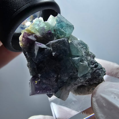 Fluorite fantôme, tourmaline Schörl, muscovite Stage Erongo, Namibie 36*27*15mm #11987 