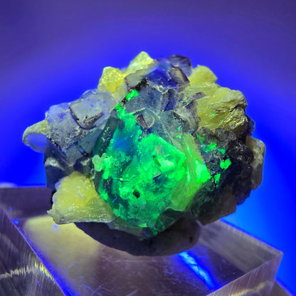 Fluorite fantôme, Tourmaline Schörl, Moscovite, Hyalite Erongo, Namibie 28*24*21mm #11989 