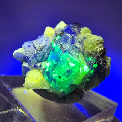 Fluorite fantôme, Tourmaline Schörl, Moscovite, Hyalite Erongo, Namibie 28*24*21mm #11989 