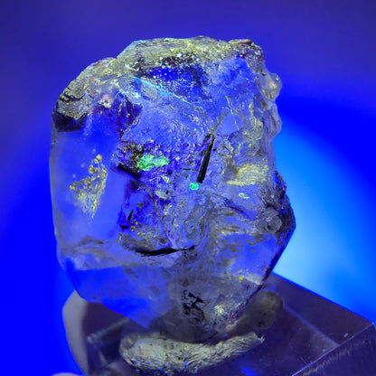 Klare Phantom Fluorit, Schörl Turmalin, Muskovit, Hyalit Erongo, Namibia 36*30*24mm #11994