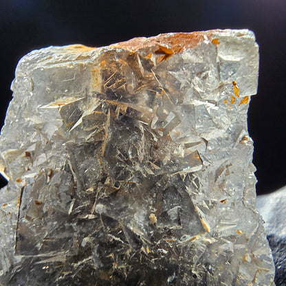 Cube de fluorite fantôme transparent de qualité violet Okorusu, Collection namibie 41*31*14mm