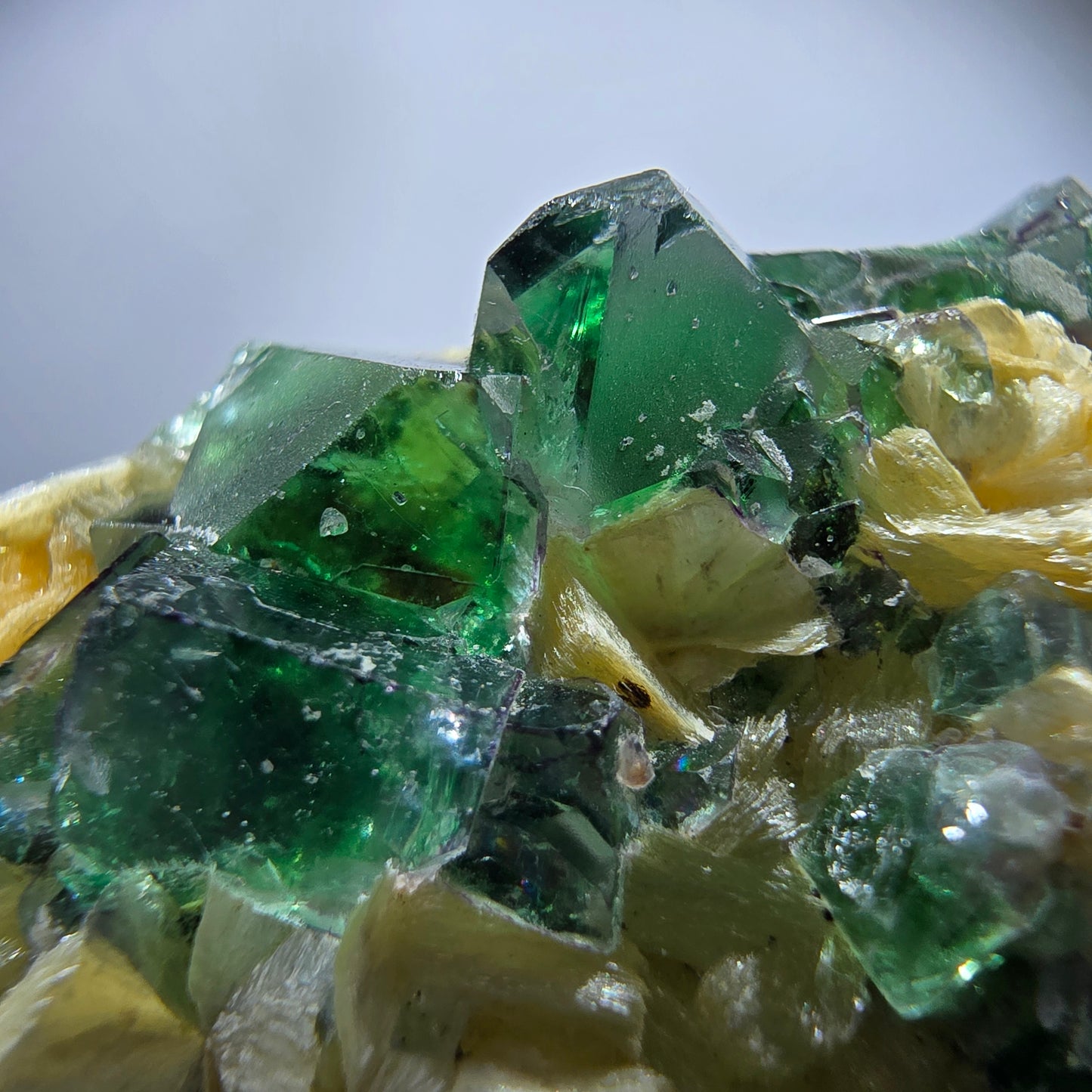 Rare Phantom Fluorite Cubes, Muscovite Specimen Erongo, Namibia 51*31*24mm 