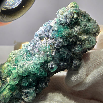 Cube de fluorite fantôme zonal, spécimen de tourmaline Schorl, Erongo, Namibie, 72 x 33 x 31 mm 