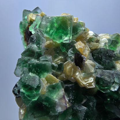 Phantom Fluorit Würfel Schörl Turmalin Muskovit Stufe Erongo Namibia 102*62*54mm