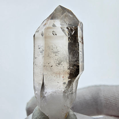 Enhydro Phantom Smoky Quartz Sceptre Tip 2x Bubble Goboboseb, Namibie 47*17*17mm 