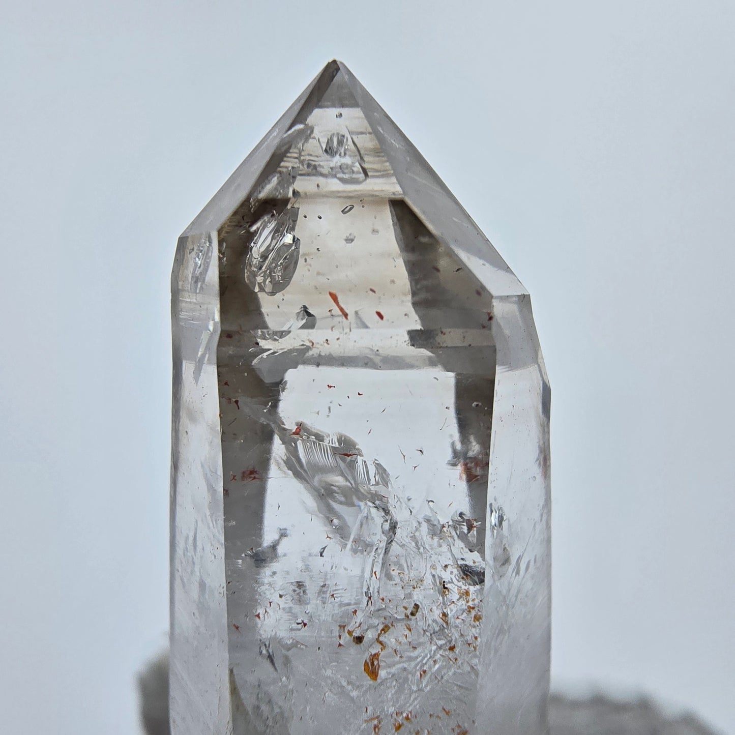 Enhydro Phantom Smoky Quartz Sceptre Tip 1x Bubble Goboboseb, Namibie 45*23*16mm 