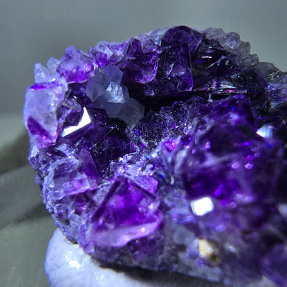 Rare spécimen de cube de fluorite fantôme, violet Okorusu, Namibie 31 x 18 x 10 mm 
