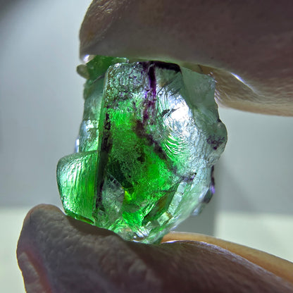 Lot de 7 fluorites fantômes, tourmalines scholl, muscovites, Erongo, Namibie, 24-14 mm 