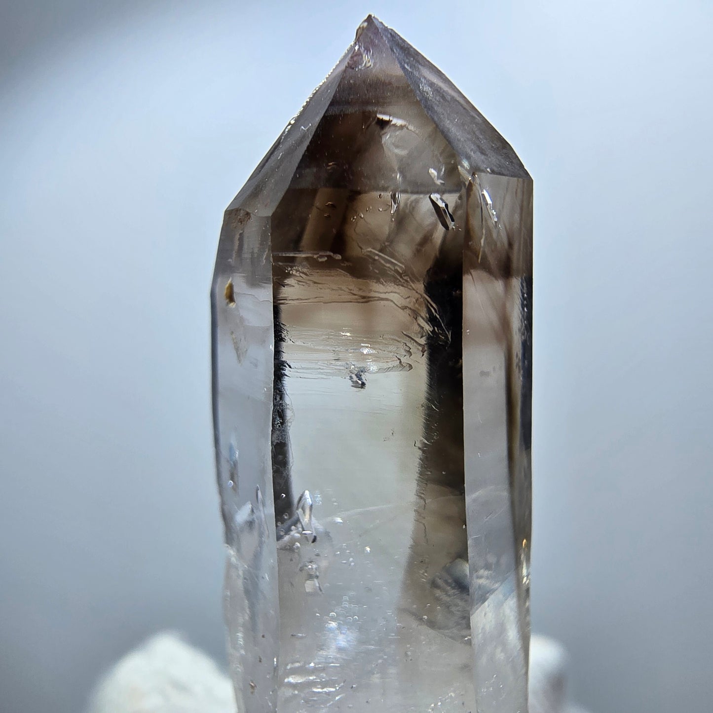 Enhydro Phantom Smoky Quartz Scepter, 1x Bubble Goboboseb, Namibia 39*15*11mm 