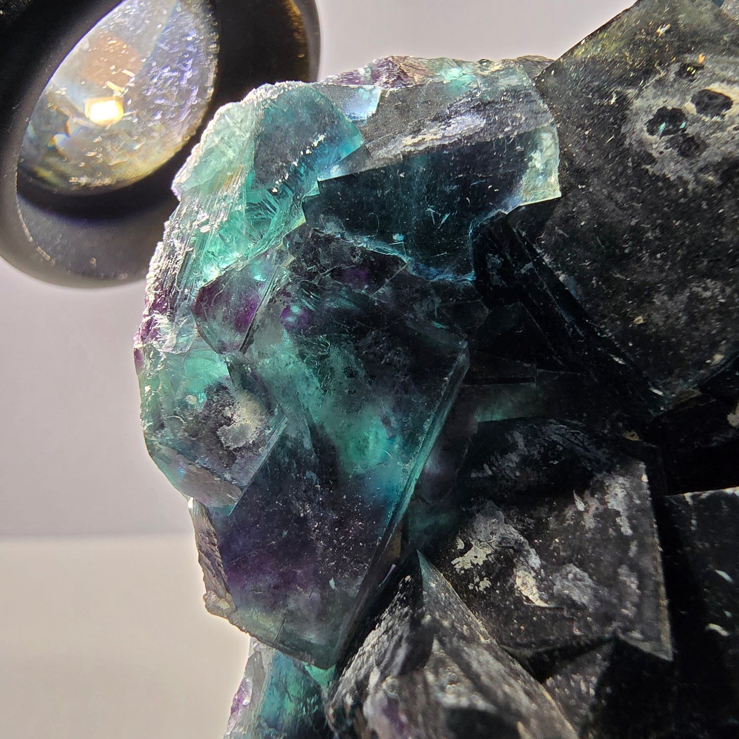 Grand spécimen de cube de fluorite fantôme, zonal – Nouvelle découverte ! Okorusu, Namibie, 116 x 72 x 30 mm 