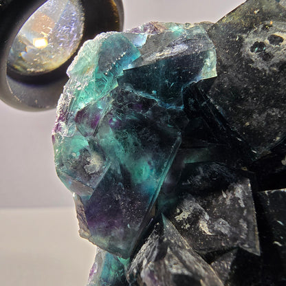 Grand spécimen de cube de fluorite fantôme, zonal – Nouvelle découverte ! Okorusu, Namibie, 116 x 72 x 30 mm 