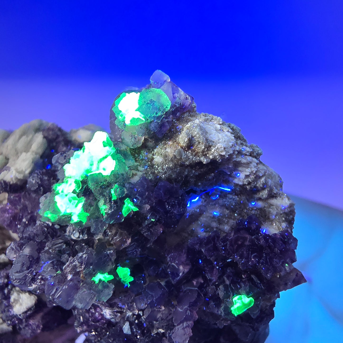 Cube de fluorite fantôme, hyalite, spécimen d'orthose, Erongo, Namibie, 73 x 52 x 49 mm 