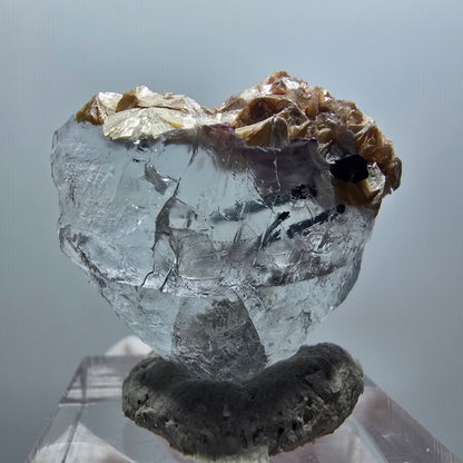 Fluorite fantôme, Tourmaline Schörl, Stade muscovite Erongo, Namibie 28*27*10mm #12004 