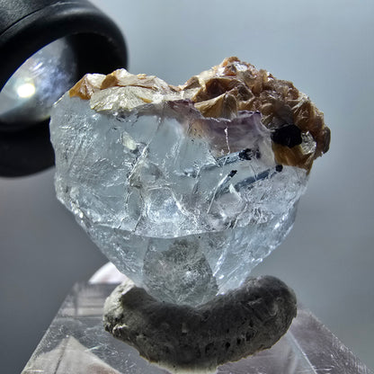 Fluorite fantôme, Tourmaline Schörl, Stade muscovite Erongo, Namibie 28*27*10mm #12004 