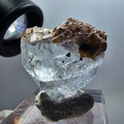 Fluorite fantôme, Tourmaline Schörl, Stade muscovite Erongo, Namibie 28*27*10mm #12004 