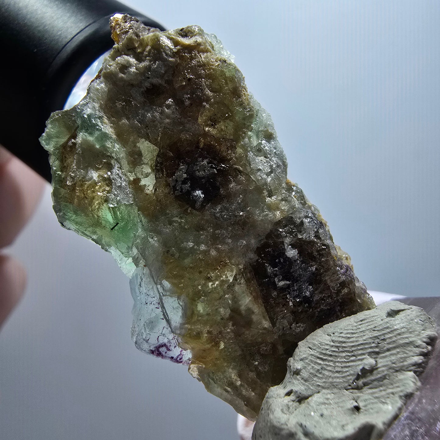 Phantom Fluorite, Muscovite, Hyalite Stage Erongo, Namibia 46*25*18mm #12007 