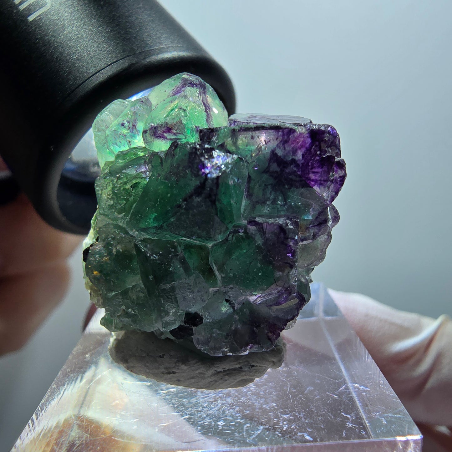 Fluorite fantôme, Tourmaline Schörl, Moscovite, Hyalite Erongo, Namibie 27*24*22mm #12011 