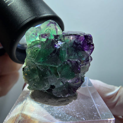 Fluorite fantôme, Tourmaline Schörl, Moscovite, Hyalite Erongo, Namibie 27*24*22mm #12011 