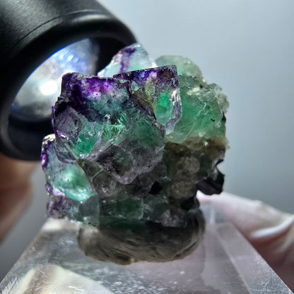 Fluorite fantôme, Tourmaline Schörl, Moscovite, Hyalite Erongo, Namibie 27*24*22mm #12011 