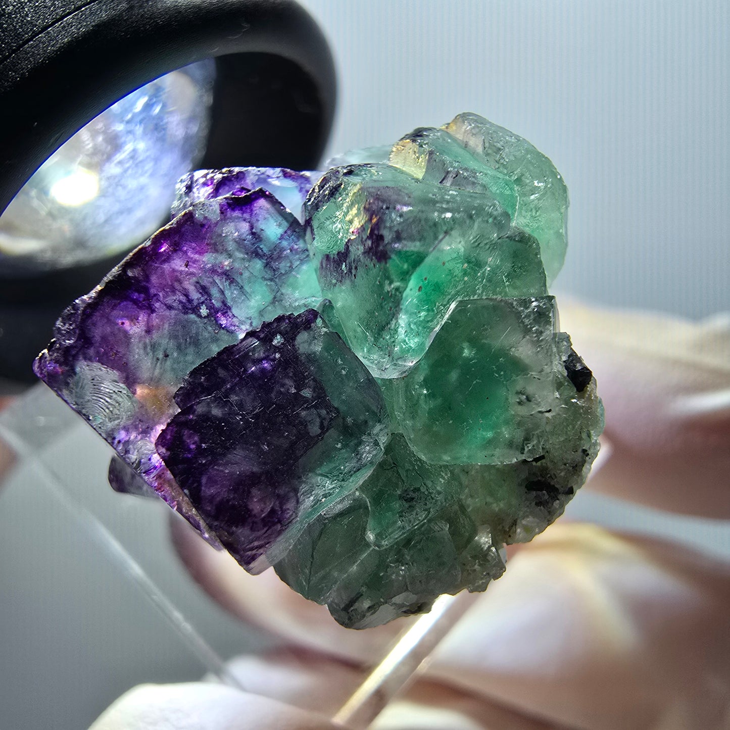 Fluorite fantôme, Tourmaline Schörl, Moscovite, Hyalite Erongo, Namibie 27*24*22mm #12011 