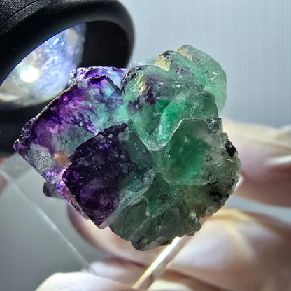 Fluorite fantôme, Tourmaline Schörl, Moscovite, Hyalite Erongo, Namibie 27*24*22mm #12011 