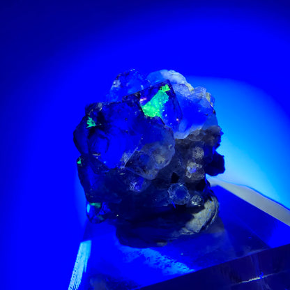 Fluorite fantôme, Tourmaline Schörl, Moscovite, Hyalite Erongo, Namibie 27*24*22mm #12011 