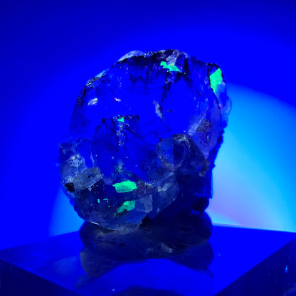 Fluorite fantôme, Tourmaline Schörl, Moscovite, Hyalite Erongo, Namibie 27*24*22mm #12011 