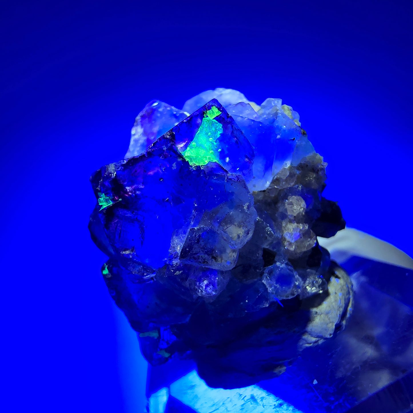 Fluorite fantôme, Tourmaline Schörl, Moscovite, Hyalite Erongo, Namibie 27*24*22mm #12011 
