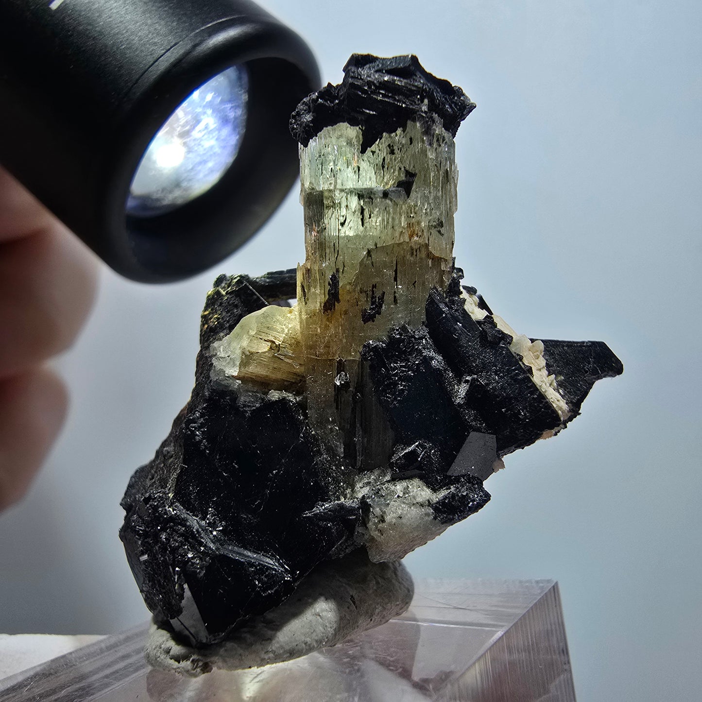 Rare aquamarine, schorl tourmaline specimen Erongo, Namibia 40*29*23mm #12012 