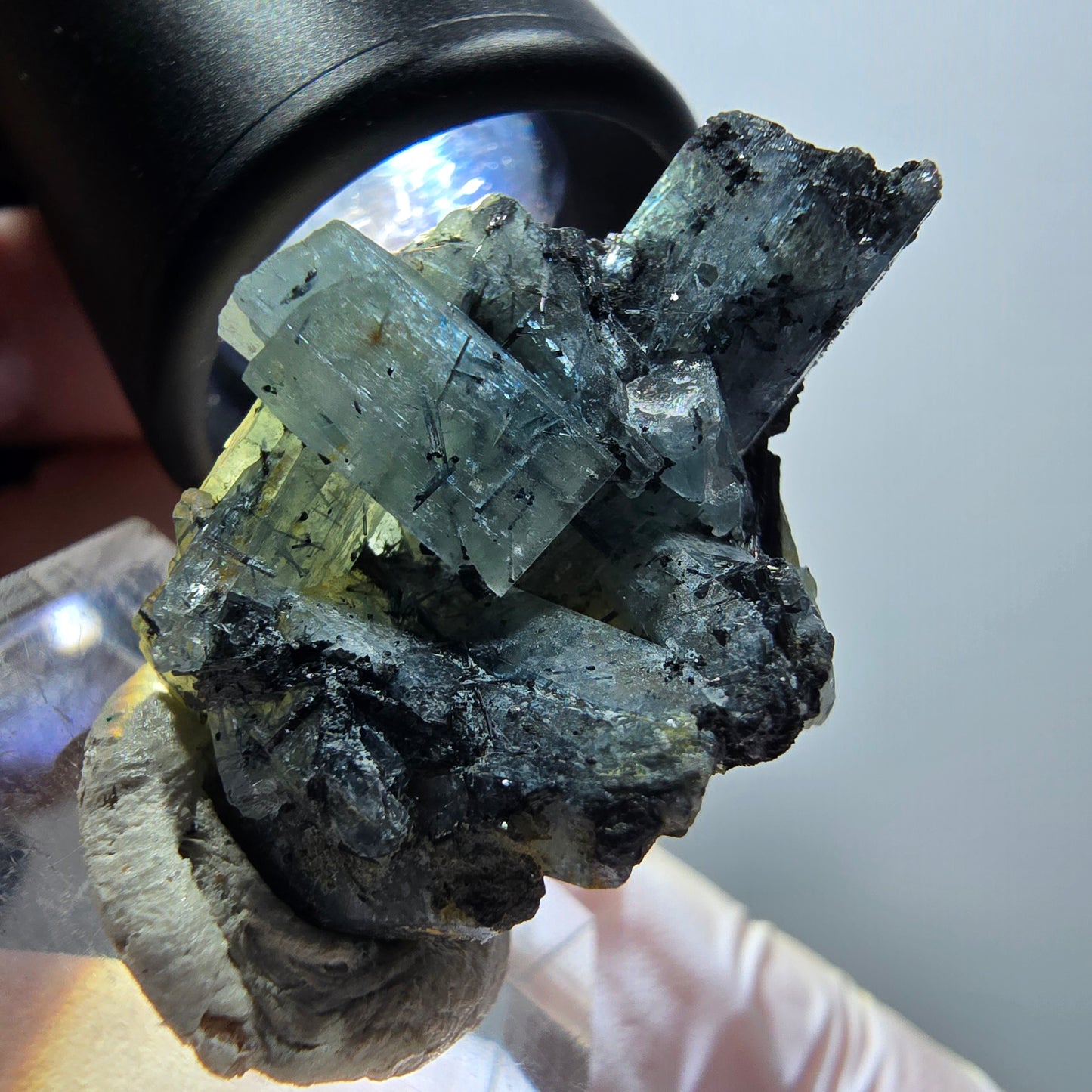 Rare aquamarine, schorl tourmaline specimen Erongo, Namibia 32*25*17mm #12014 