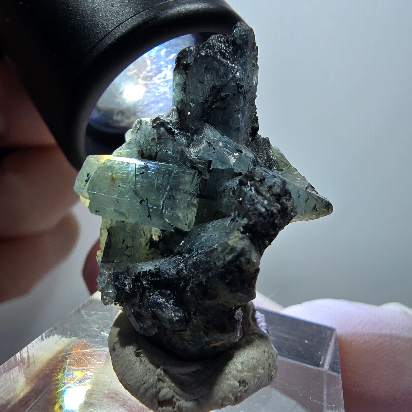 Rare aquamarine, schorl tourmaline specimen Erongo, Namibia 32*25*17mm #12014 