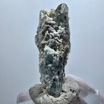 Rare aigue-marine, spécimen d'orthose d'Erongo, Namibie, 34*20*12 mm, n° 12027 
