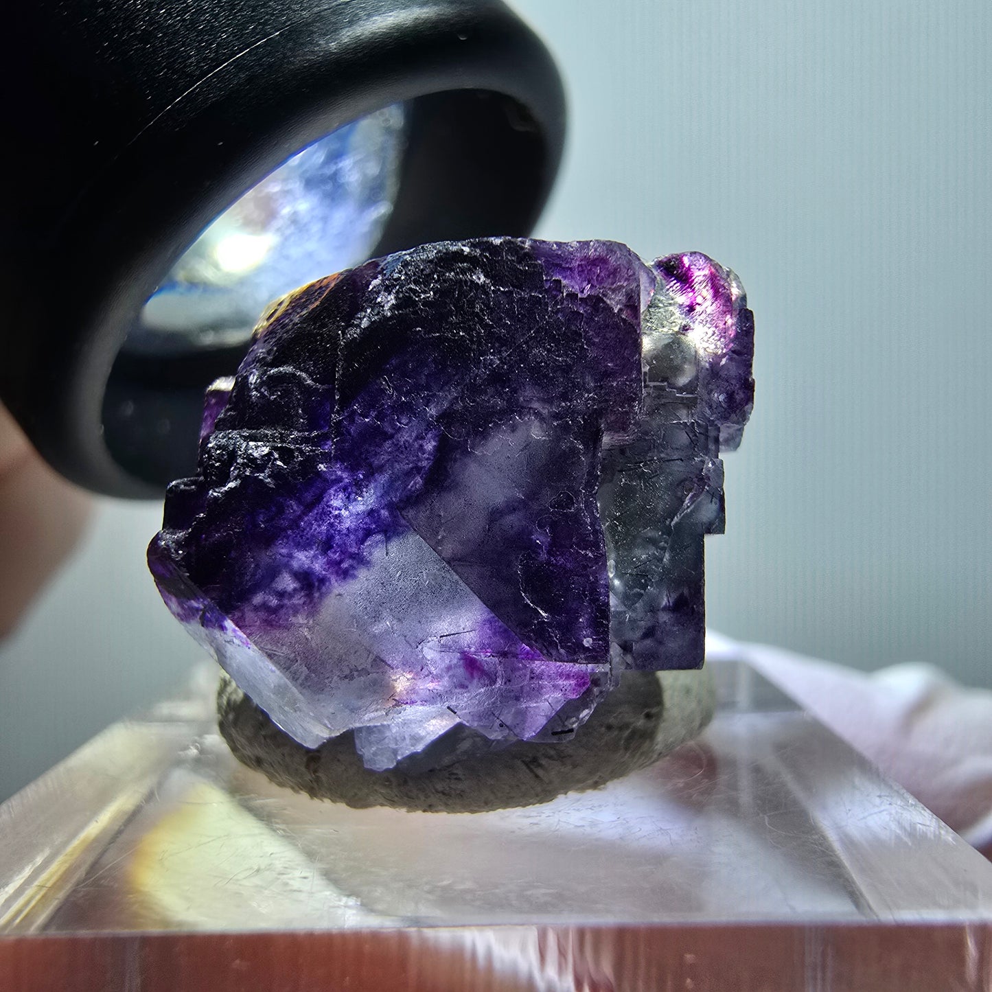 Phantom Fluorite Cube, Muscovite, Orthoclase Specimen Erongo, Namibia 23*19*17mm #12029 