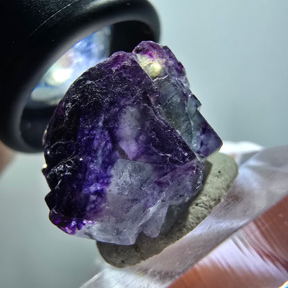 Phantom Fluorite Cube, Muscovite, Orthoclase Specimen Erongo, Namibia 23*19*17mm #12029 