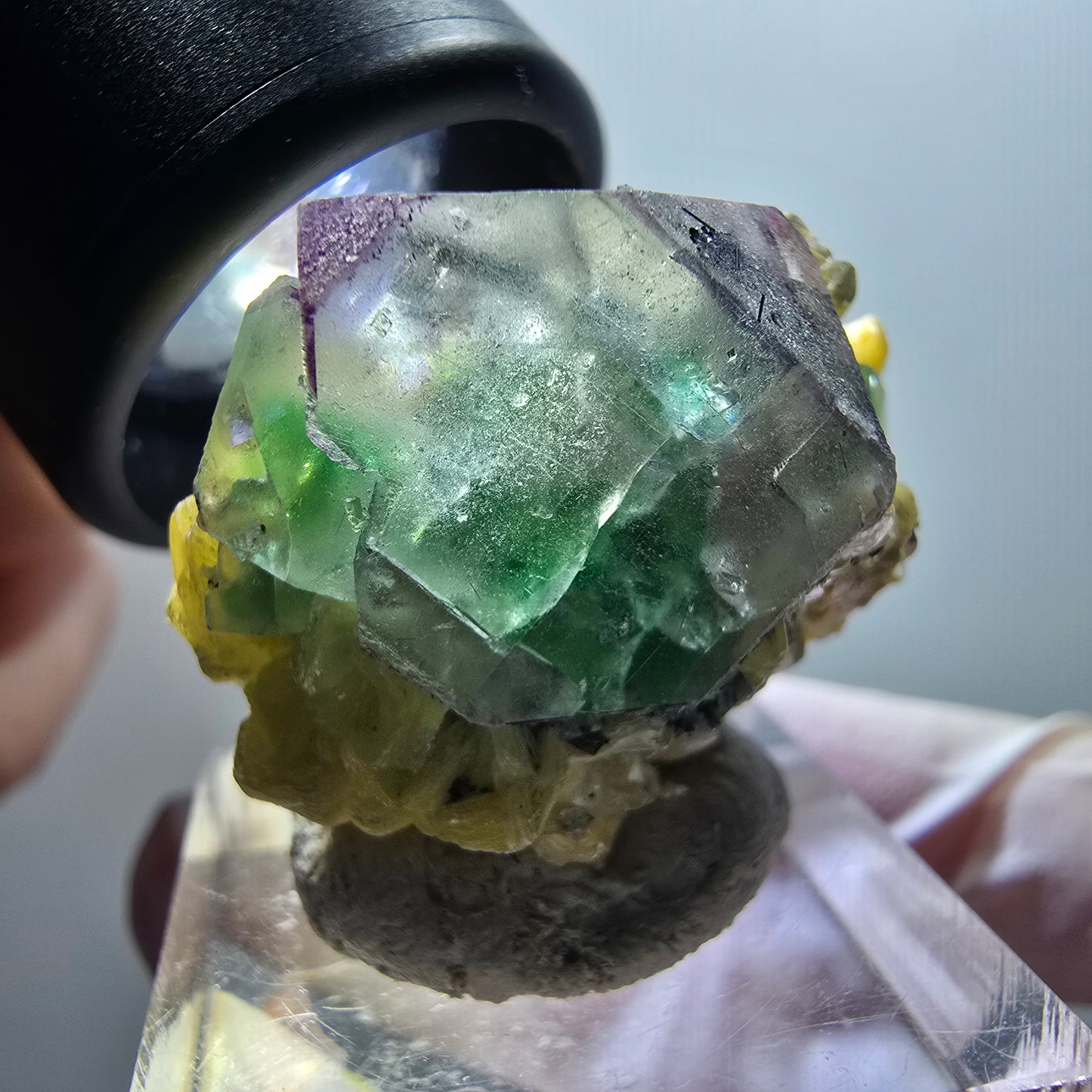 Fluorite fantôme, Tourmaline Schörl, Stade muscovite Erongo, Namibie 31*27*21mm #12030 