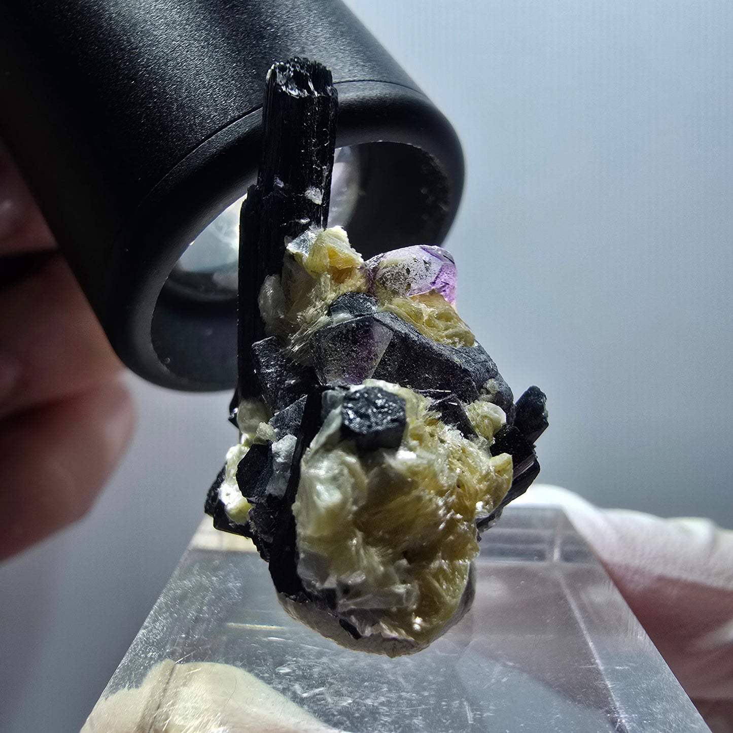 Colorful Phantom Fluorite, Schorl Tourmaline, Muscovite Specimen Erongo, Namibia 29*22*18mm #12044 