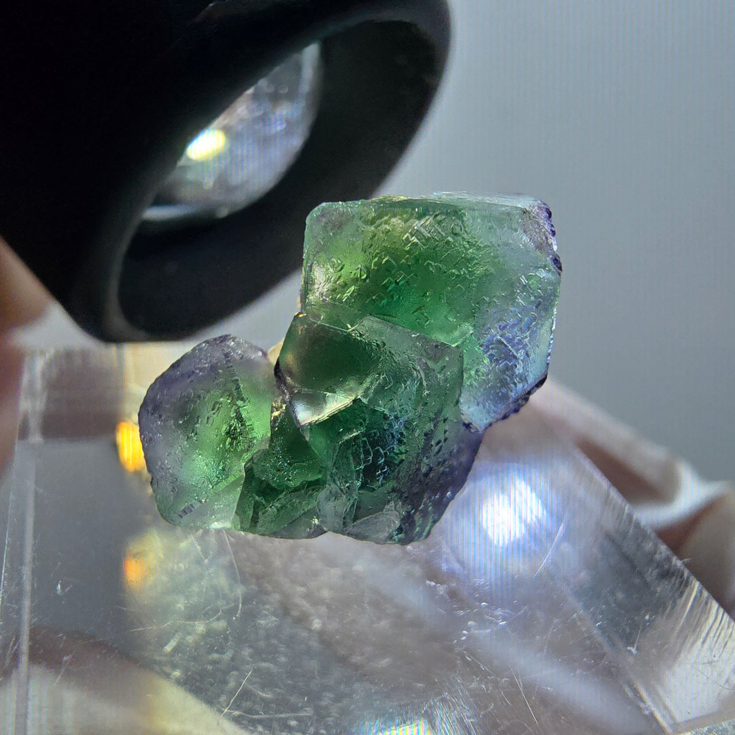 Fluorite fantôme, Tourmaline Schörl, Stade muscovite Erongo, Namibie 18*12*10mm #12046 