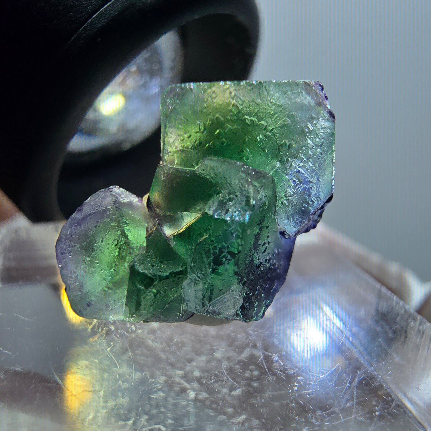 Fluorite fantôme, Tourmaline Schörl, Stade muscovite Erongo, Namibie 18*12*10mm #12046 