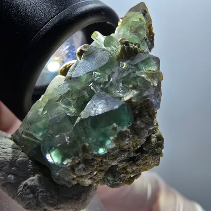 Phantom Fluorite, Aquamarine, Muscovite Stage Erongo, Namibia 33*23*14mm #12058 